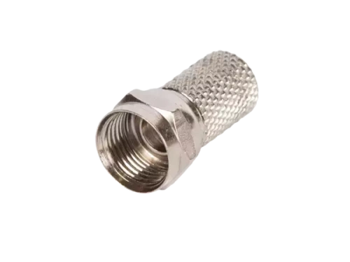 Коннектор F-типа для коаксиальных кабелей RG6, накручивающийся, металлик, уп-ка 100 шт.