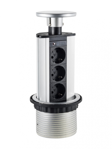 Блок розеточный настольный, 3 розетки (45х45мм)