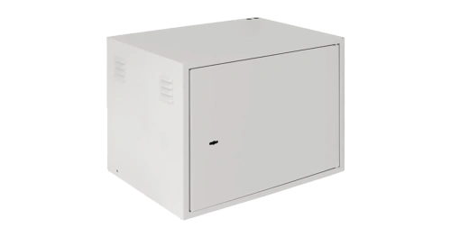 Настенный антивандальный шкаф, 9U, Ш600хВ470хГ450мм, серый