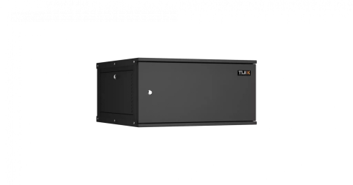 Шкаф настенный 6U, Ш600хГ600, металлическая дверь, цельнометаллические стенки, темно-серый