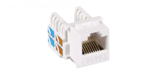 Модуль-вставка типа Keystone, Кат.5e, неэкранированный, белый, 10 шт