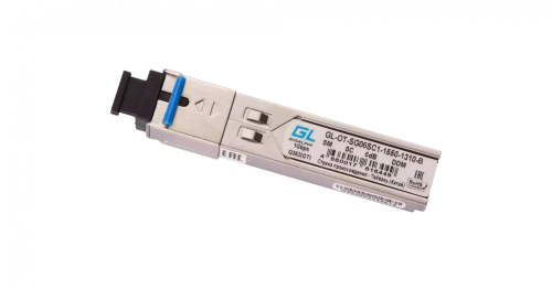 Модуль GIGALINK SFP, WDM, 155Mb/1,25Gb/s одно волокно SM, SC, Tx:1550/Rx:1310 нм, DDM, 6 дБ до 3 км