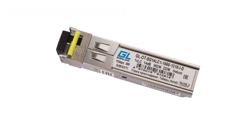 Модуль промышленный GIGALINK SFP, WDM, 1,25Гбит/c, одно волокно SM, LC, Tx:1550/Rx:1310 нм, DDM, 14 дБ -40C