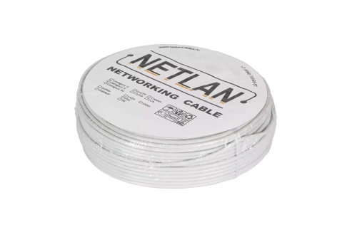 Кабель коаксиальный, RG-6, одножильный, CCS, внутренний, PVC, белый, 100м