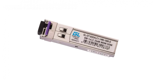Модуль GIGALINK SFP, WDM, 1,25Гбит/c, одно волокно SM, LC, Tx:1490/Rx:1550 нм, DDM, 24 дБ (до 80 км)