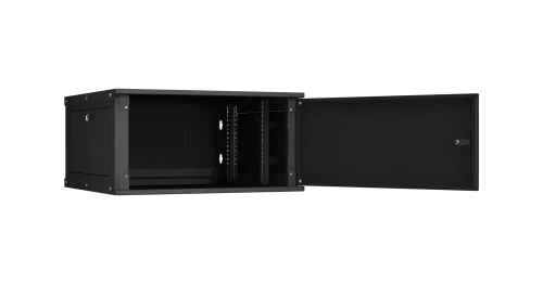 Шкаф настенный 6U, Ш600хГ600, металлическая дверь, цельнометаллические стенки, темно-серый