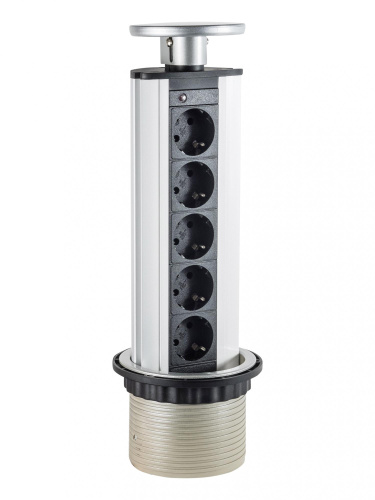 Блок розеточный настольный, 5 розеток (45х45мм)