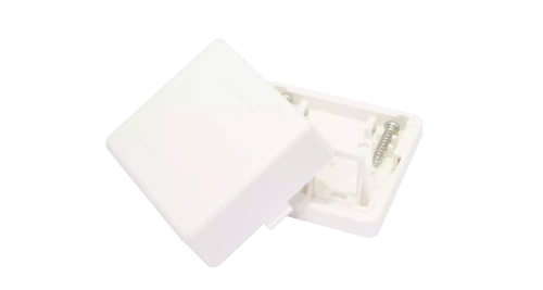 Корпус настенной розетки, на 2 порта, белый, 10 шт.