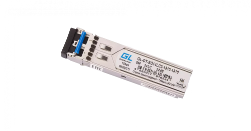 Модуль GIGALINK SFP, 1,25Гбит/c, два волокна SM, 2xLC, 1310 нм, DDM, 14 дБ (до 20 км) (GL-10GT)
