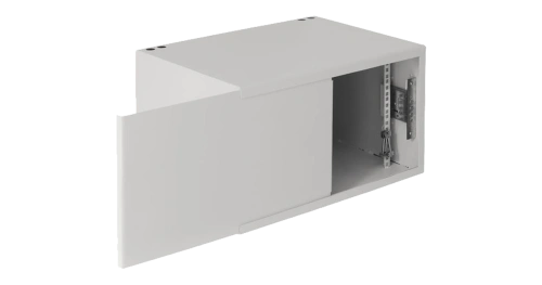 Настенный антивандальный шкаф пенального типа, 7U, Ш520хВ320хГ400мм, серый