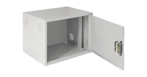 Настенный антивандальный шкаф, 9U, Ш600хВ470хГ450мм, серый